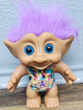 Vintage Ace Novelty Troll Purple Hair Star Swimsuit